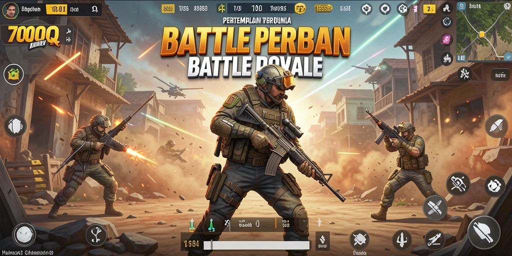 Gameplay seru 700Q dalam pertempuran Battle Royale.