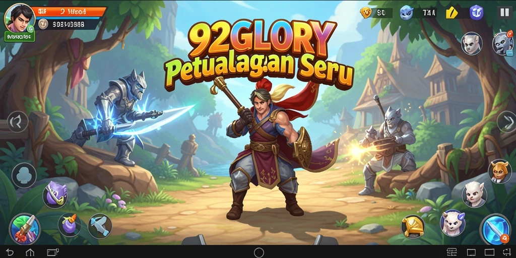 Gameplay menantang dalam 92GLORY yang penuh petualangan.