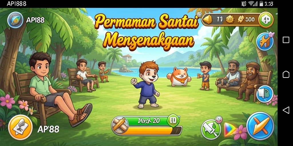 Tampilan gameplay dari API88 yang penuh warna dan interaktif.