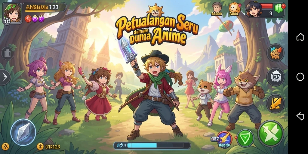 Tampilan menarik dari gameplay petualangan di ASD123.