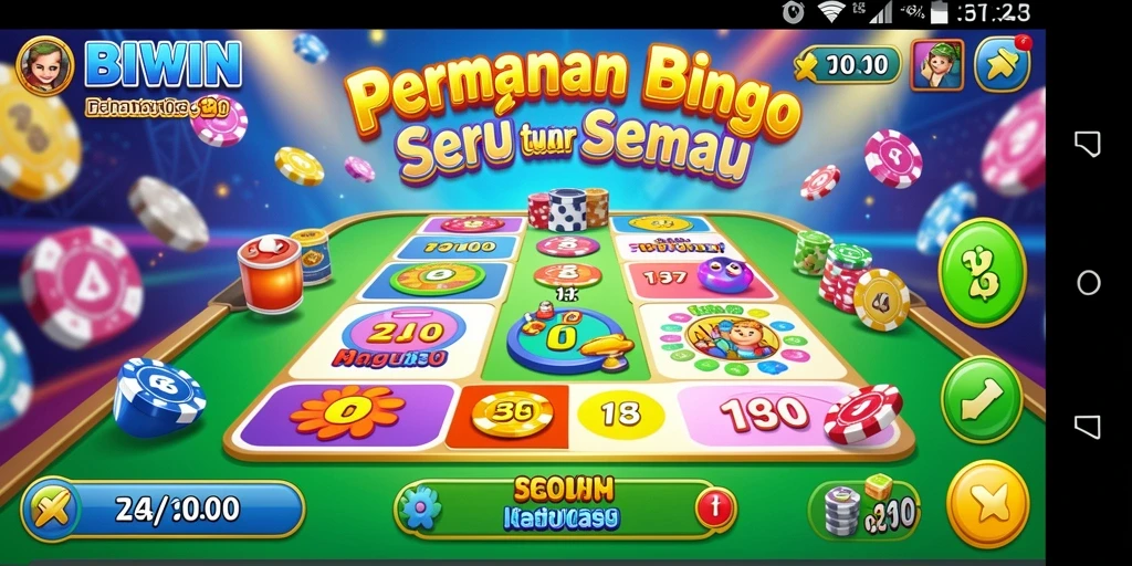 Tampilan gameplay menarik di aplikasi Bingo BIWIN.