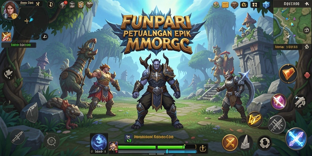 Screenshot utama menunjukkan aksi seru dalam gameplay FUNPARI.