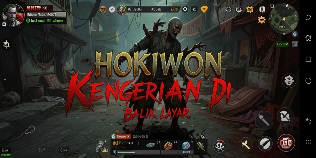 Tampilan gameplay HOKIWON yang menegangkan dan menyeramkan.