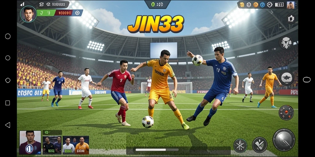 Screenshot JIN33 menunjukkan aksi seru dalam permainan olahraga.