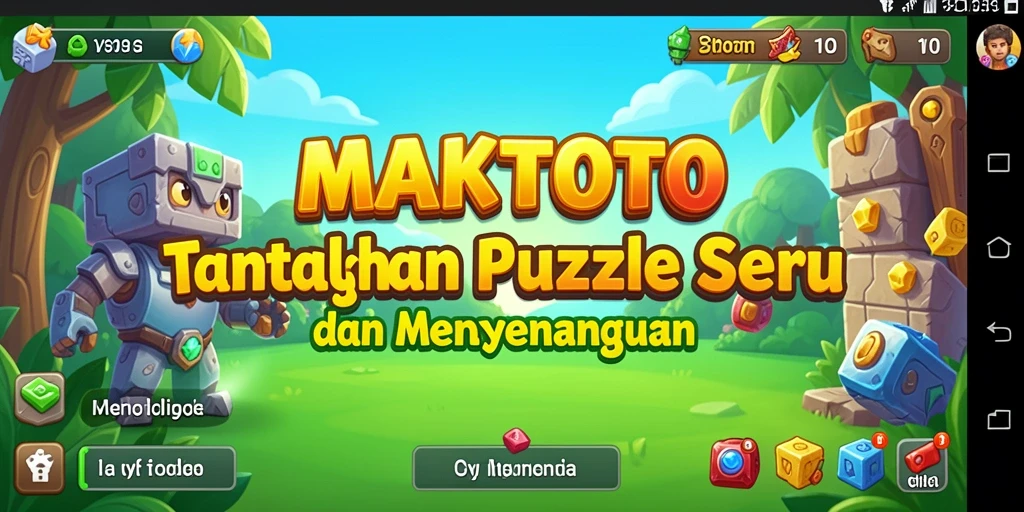 Tampilan gameplay MAKTOTO dengan puzzle yang menarik dan tantangan seru.