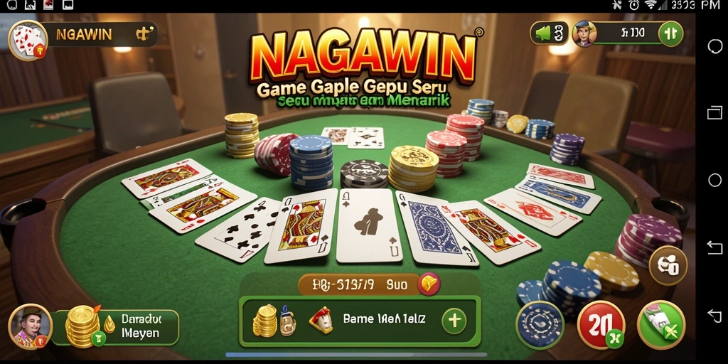 Tampilan seru permainan Gaple di NAGAWIN.