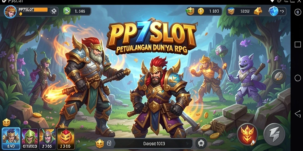 Screenshot menunjukkan aksi pertarungan epik dalam PP7SLOT.