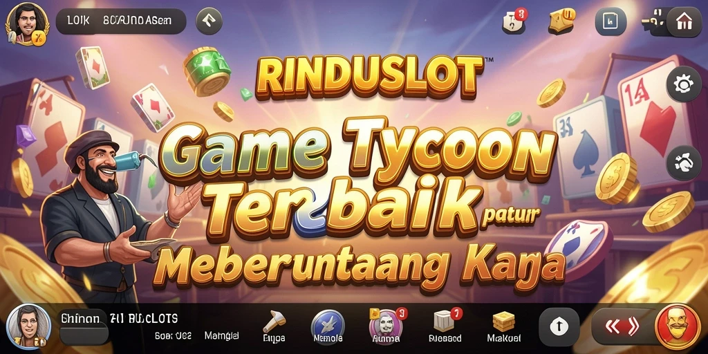 Tampilan gameplay menarik dari RINDUSLOT saat mengelola kasino.