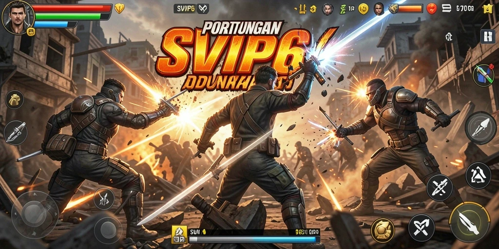 Screenshot gameplay SVIP6 dengan aksi yang mendebarkan.